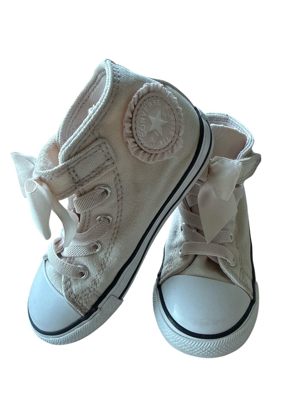 Converse Chuck Taylor All Star easy on High Top Sneakers Pink swan Sz 9 Toddler